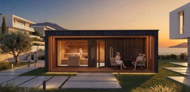 Luxury outdoor sauna house Luxury outdoor sauna house