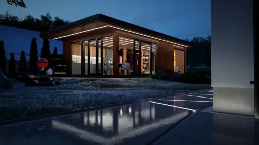 Wellness House at Night Wellness House at Night