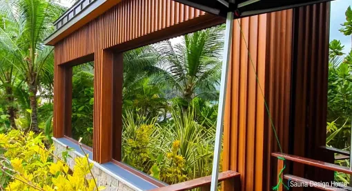 Sauna house as an exclusive hot yoga location Sauna house as an exclusive hot yoga location